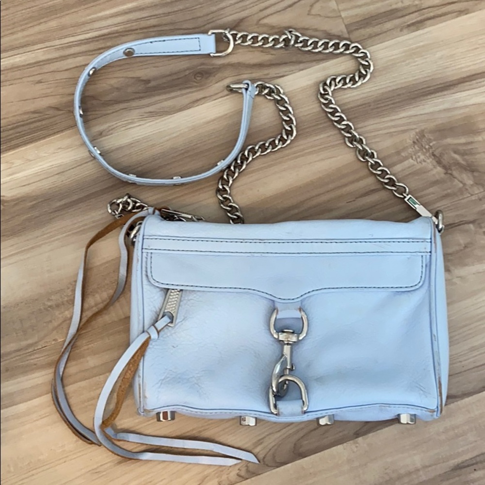Rebecca Minkoff Baby Blue Leather Crossbody Bag
